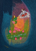 Parvati and the Blue-Clad Lord — original watercolour painting