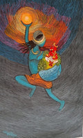 The Lord of Om and the Son of Earth — original watercolour painting