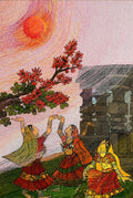 Dance Beneath the Flame Tree — original watercolour painting