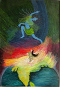 Descent — original watercolour painting