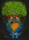 The Tree Holds the Earth — original watercolour painting