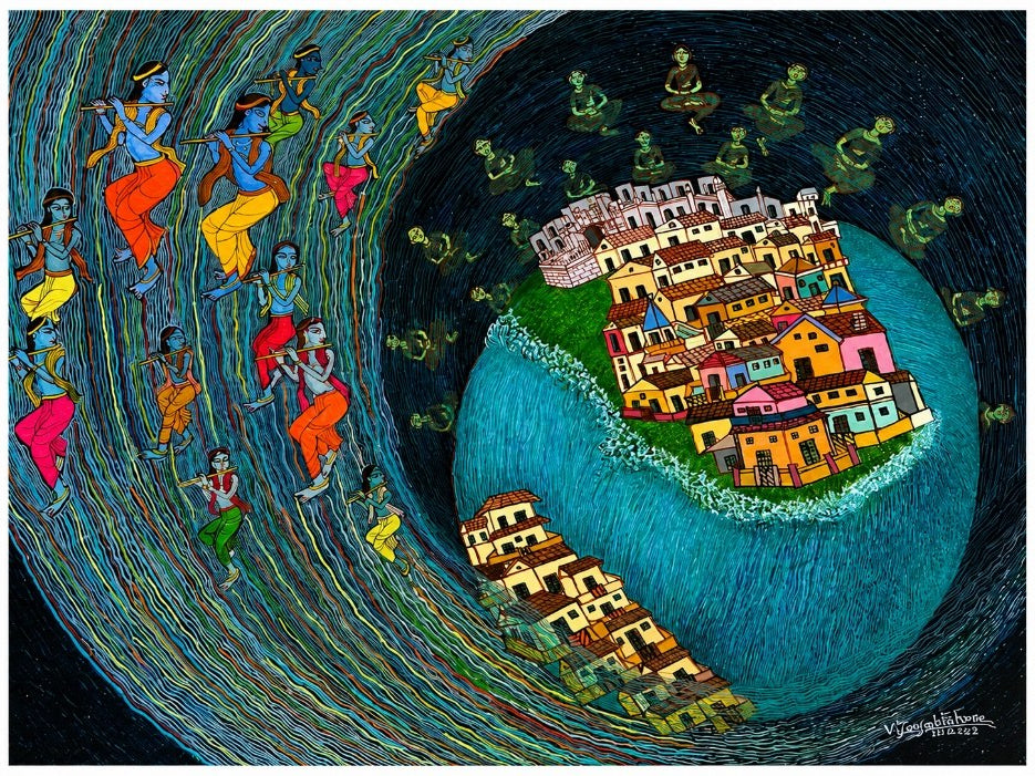 The Sleeping City — original watercolour painting