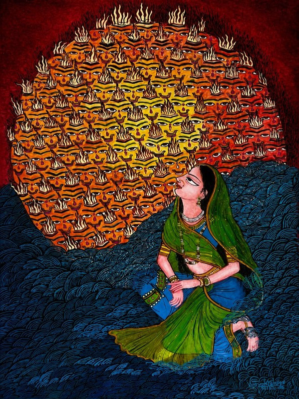 The Gathering Wave — original watercolour painting